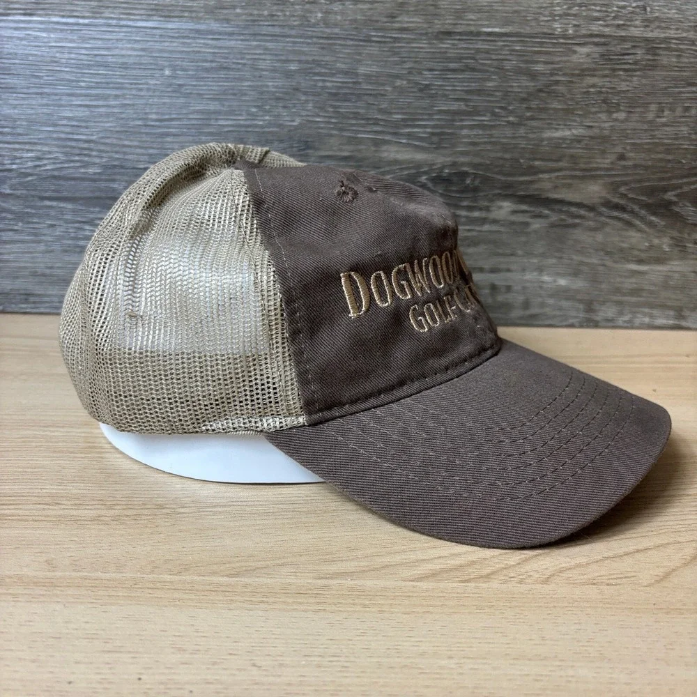 Dogwood Hills Golf Course Hat Cap Strap Back‎ Brown Adjustable